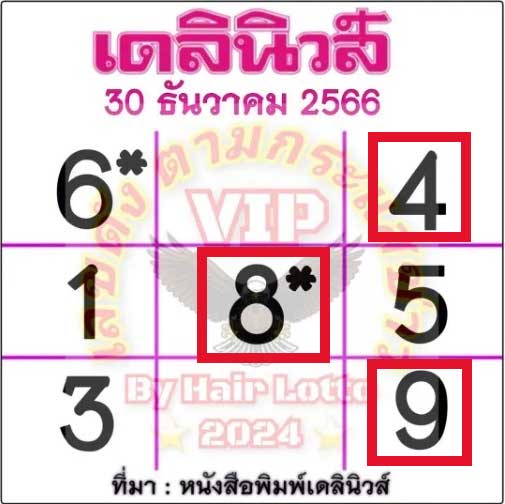 หวยเดลินิวส์ 30/12/66