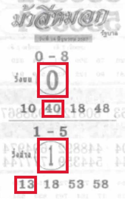 หวยม้าสีหมอก 16/6/67