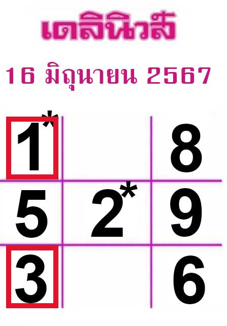 หวยเดลินิวส์ 16/6/67