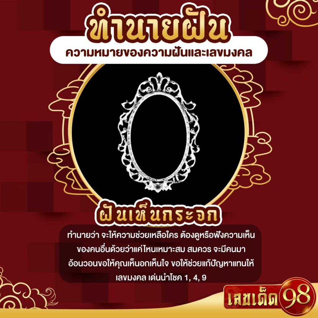 ฝันเห็นกระจก