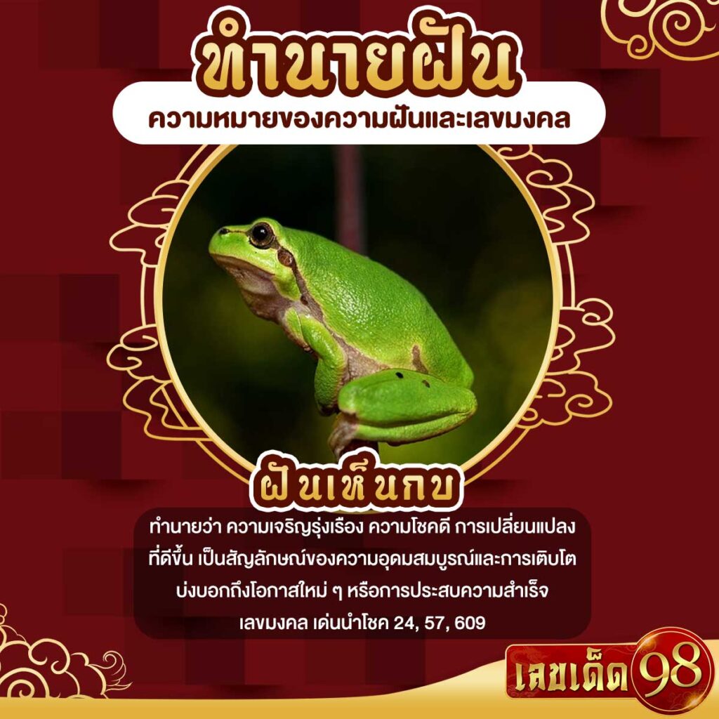 ฝันเห็นกบ